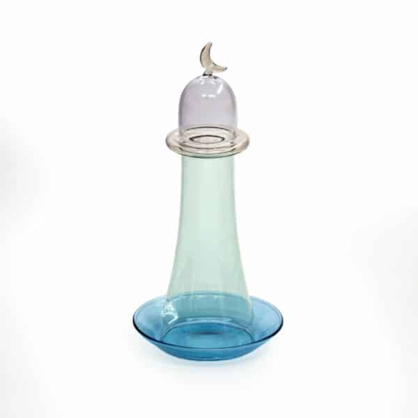 Exquisite Glass Noor Minaret – Green & Blue