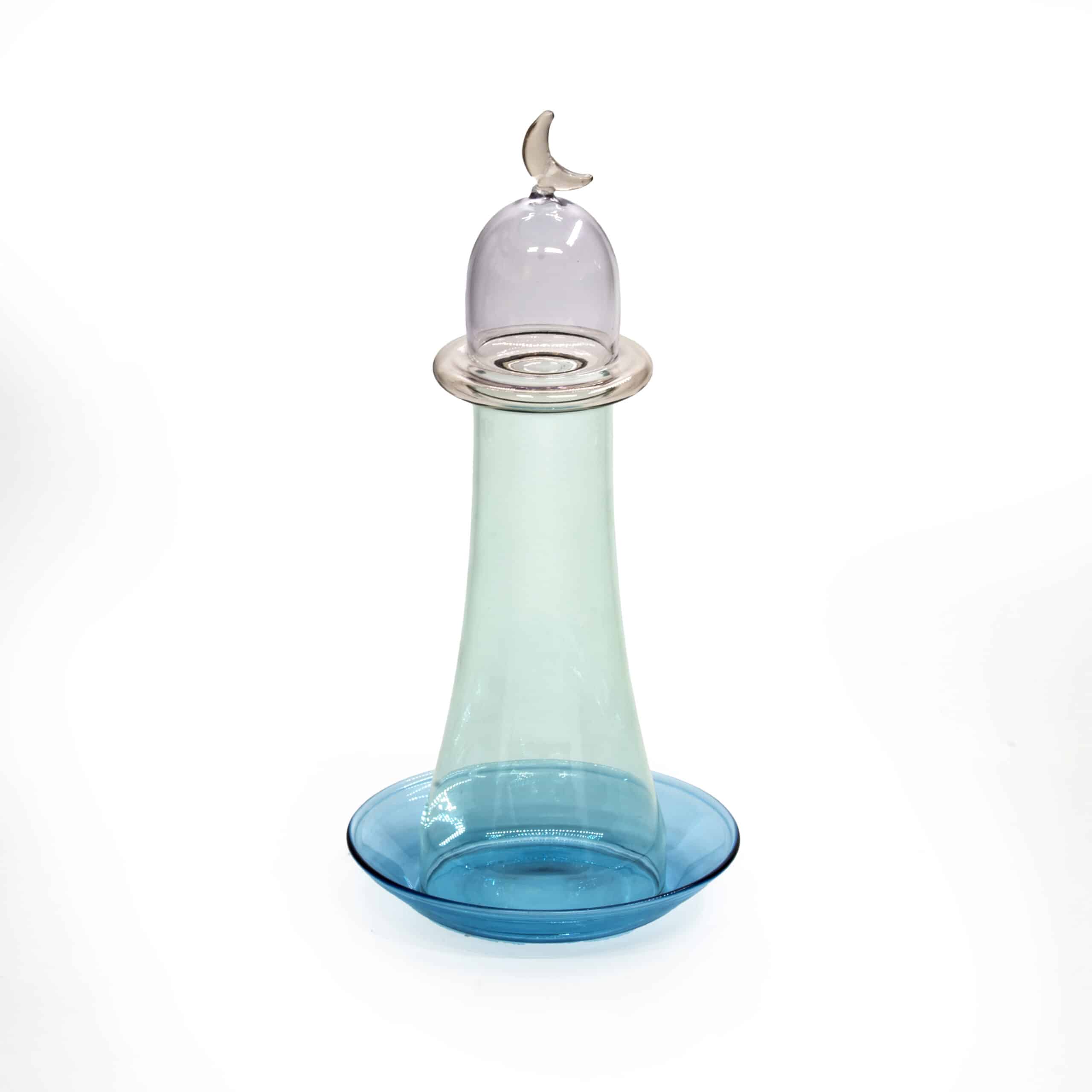 Exquisite Glass Noor Minaret – Green & Blue
