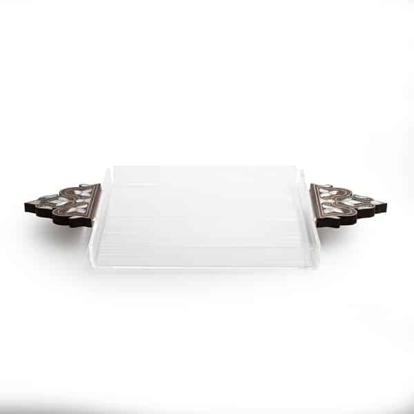 alt="plexi tray with mother of pearl handles"