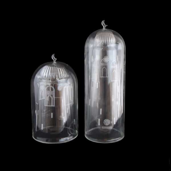 Glass Imam Minaret Large in White - Image 2