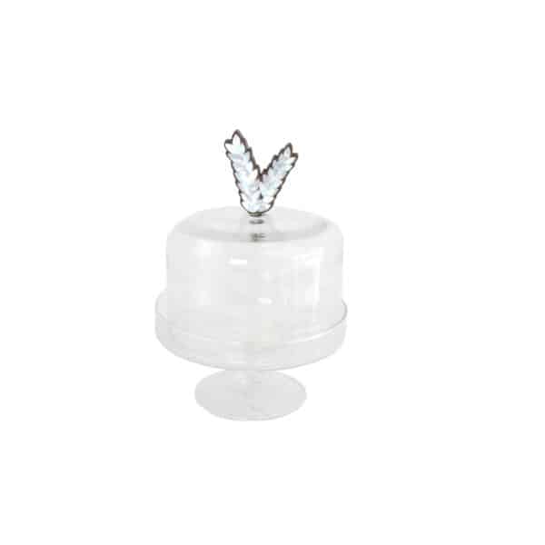 Glass Sanabel Cake Stand with Cover-Small