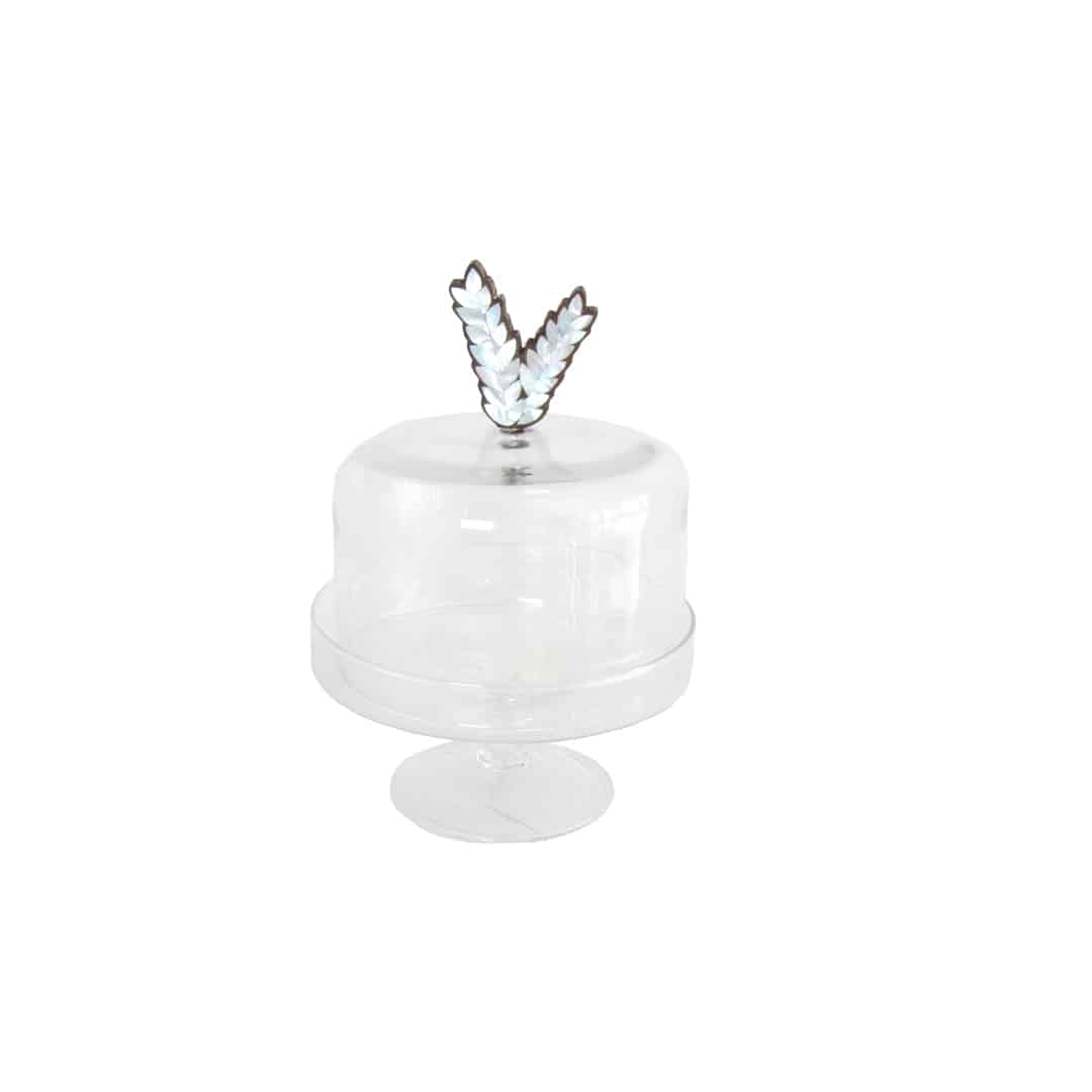 Glass Sanabel Cake Stand with Cover-Small