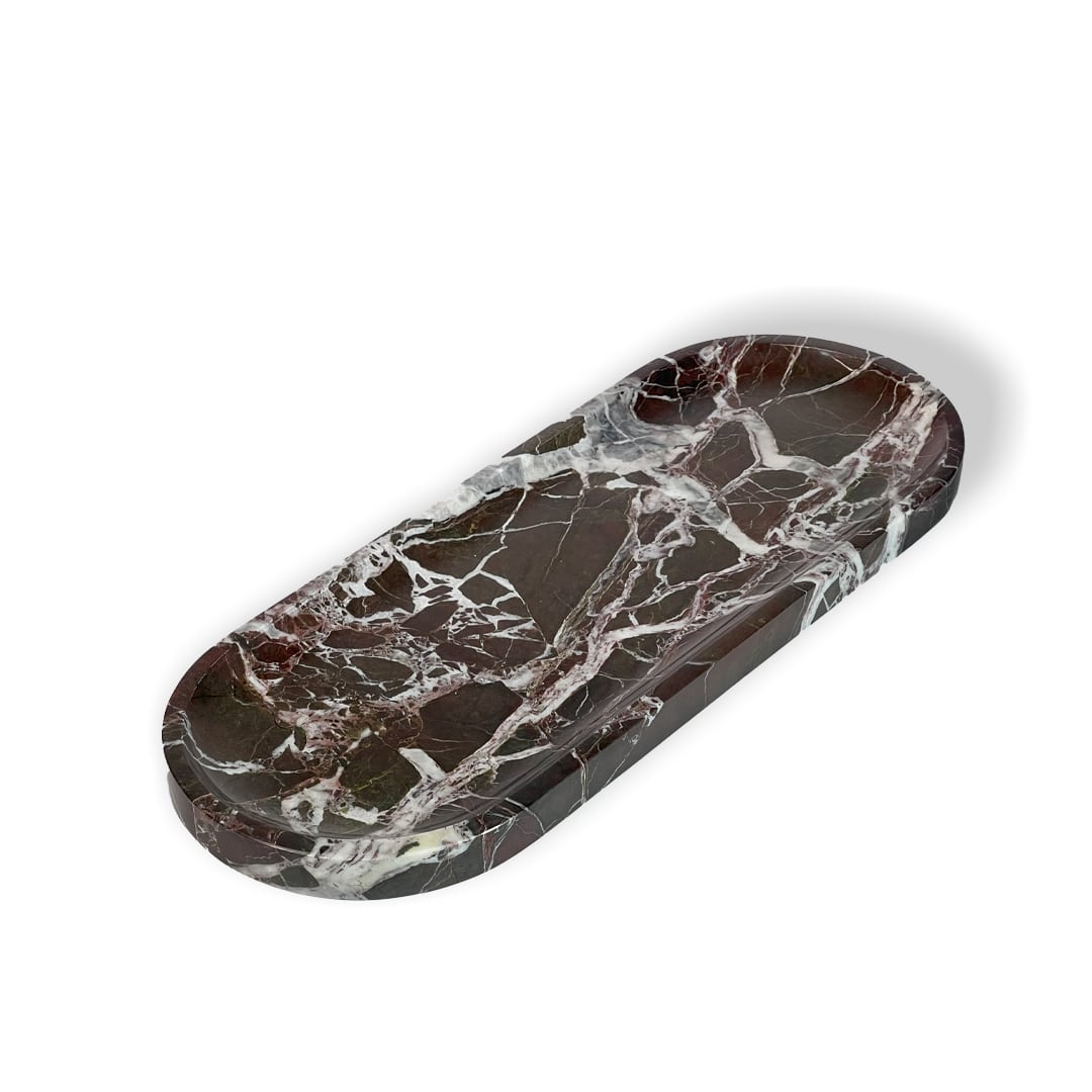 629 Elegant Hajr Brick Marquina Marble Tray - Perfect Serveware