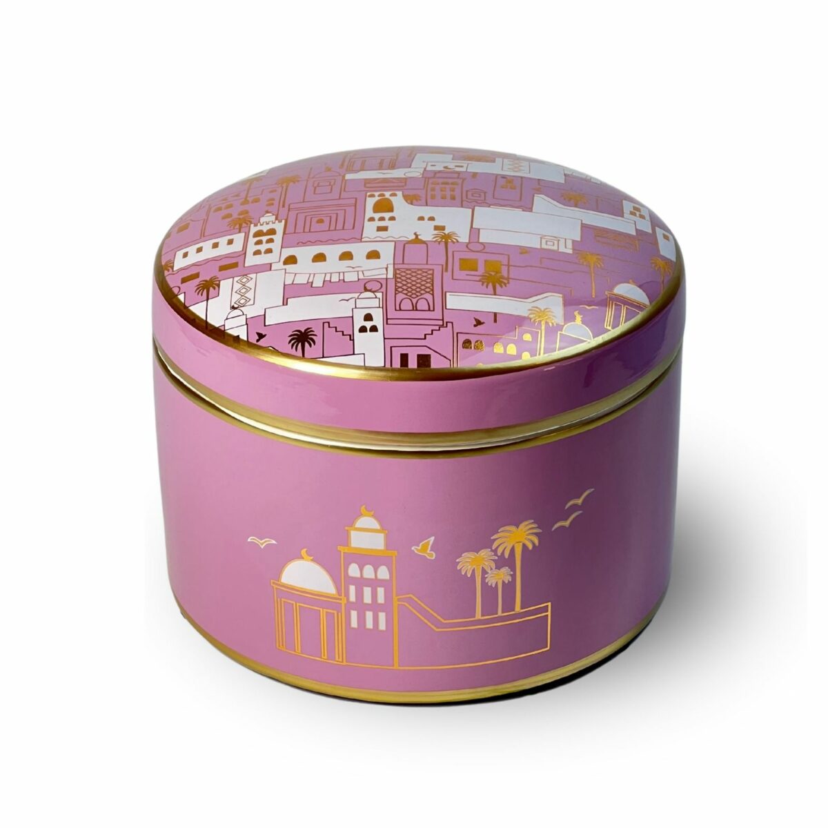 halwa 1 Ceramic City Plate Pink – Halwa Ceramic Serving Plate
