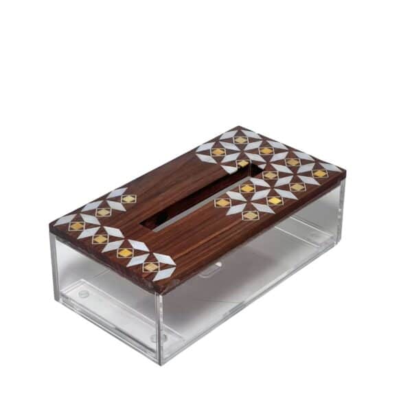 Tissue Box Misk in Mother of Pearl Rectangle - Image 1