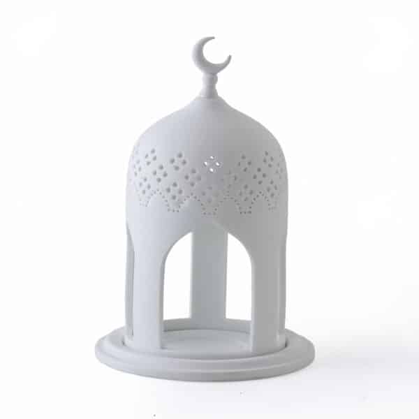 Minaret Candle Holder Hikaya Collection in Porcelain (9x9x23.4cm)