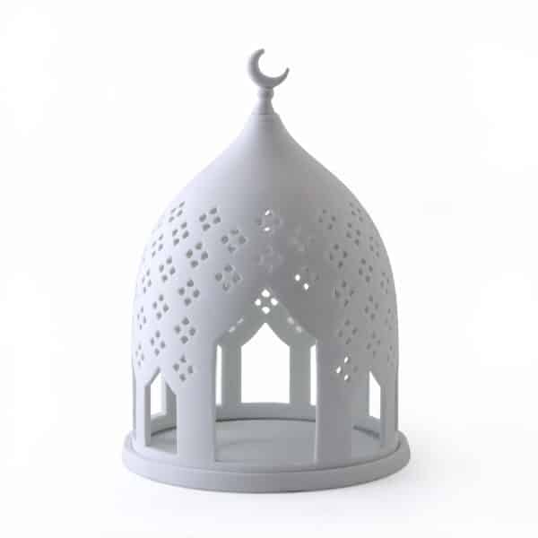 حاملات شموع بورسلان | قبة رمضان (11.5x11.5x18سم) - Image 1