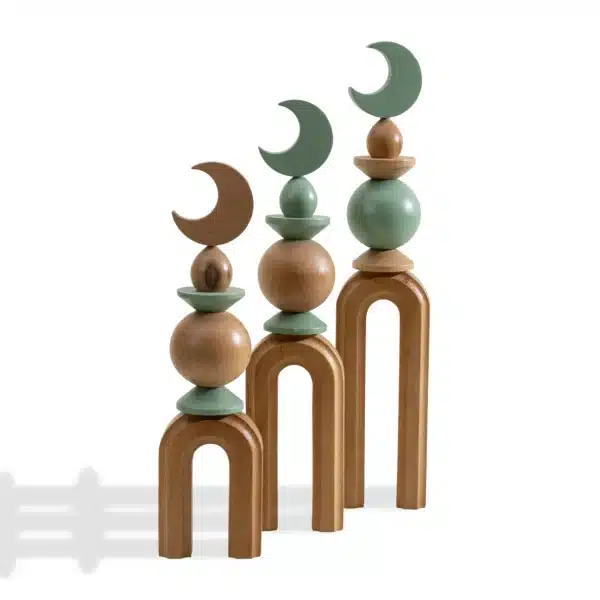 Minaret Decor Rafeeq Arch Collection in Matcha Wood Large (13x13x47cm) - Image 2