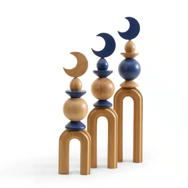 Minaret Decor Rafeeq Sphere Collection in Sapphire Wood (8x8x36cm) - Image 4