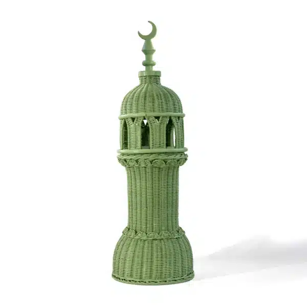 Minaret Decor Nadwa Collection in Matcha Bamboo (20.6x20.6x66.6cm)
