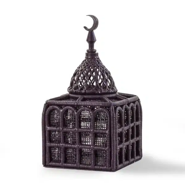 Dome Decor Majles Collection in Plum Rattan -Small
