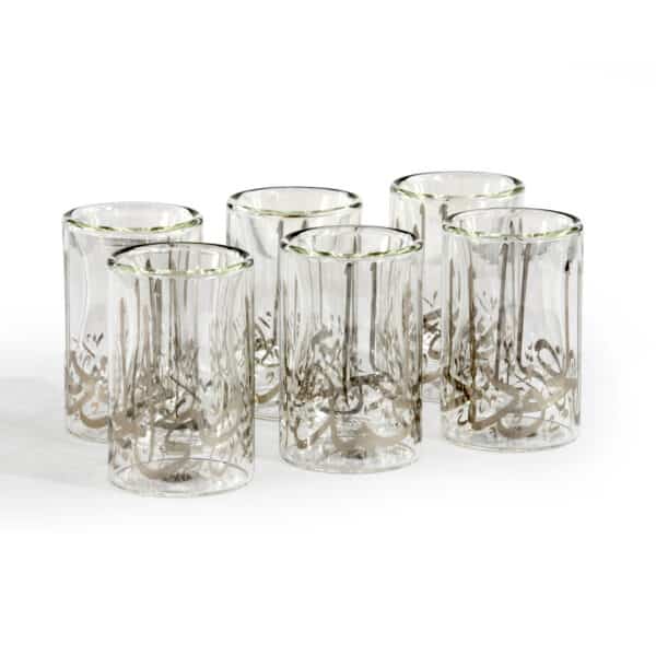 Double Wall Tea Cups 150cc Hamd Platinum Collection (Set of 6)