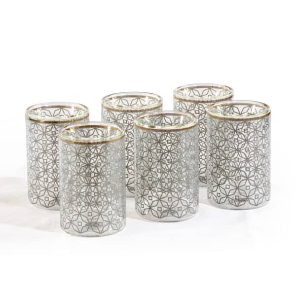 Double Wall Tea Cups 150cc Naqsh Collection (Set of 6)