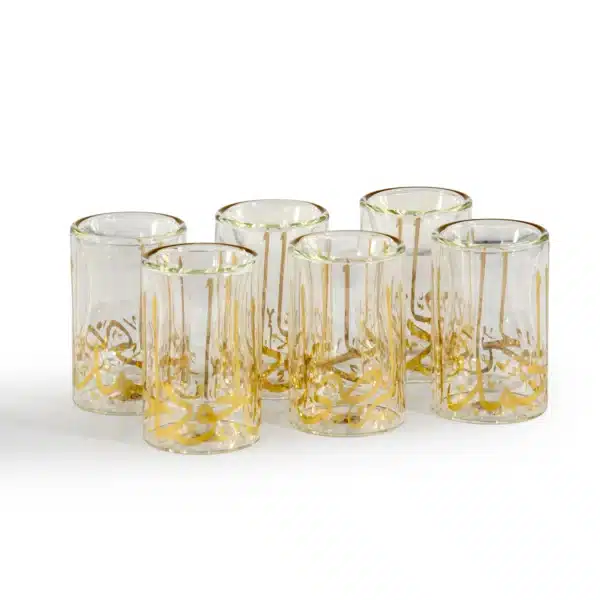 Double Wall Teacups 100cc Hamd Gold Collection (Set of 6)